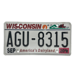 Placă de înmatriculare Wisconsin