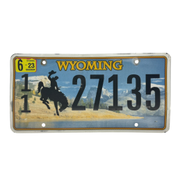 Placă de înmatriculare Wyoming