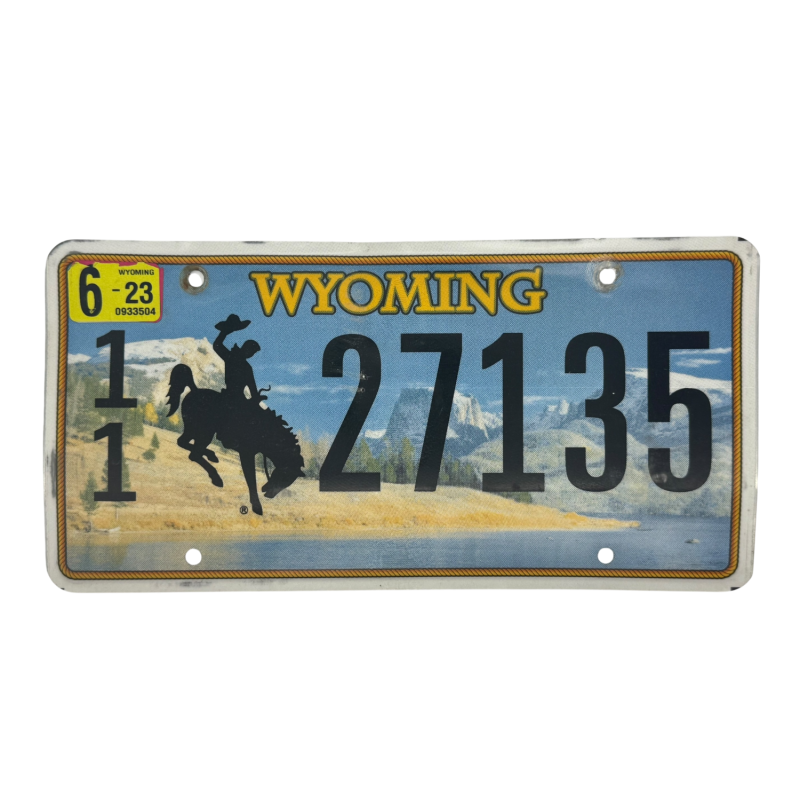 Placă de înmatriculare Wyoming