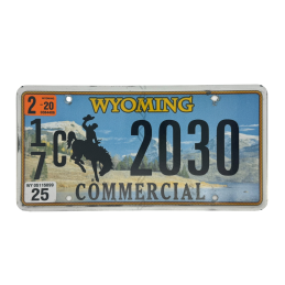 Placă de înmatriculare Wyoming