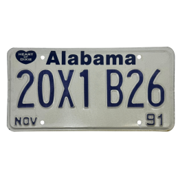 Placă de înmatriculare Alabama