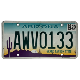 Placă de înmatriculare din Arizona