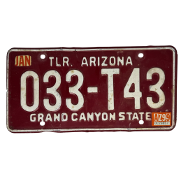 Placă de înmatriculare din Arizona