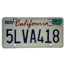 Placă de înmatriculare din California