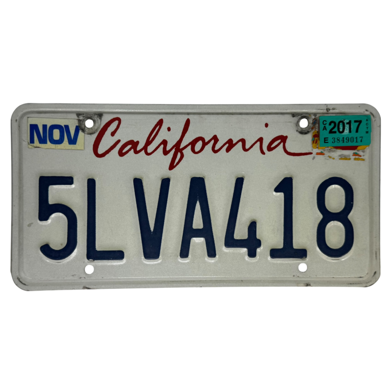 Placă de înmatriculare din California