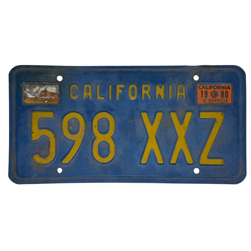 Placă de înmatriculare din California