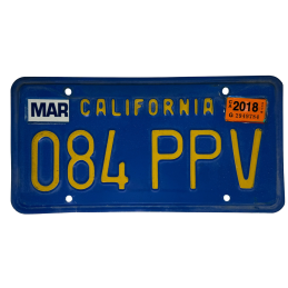 Placă de înmatriculare din California