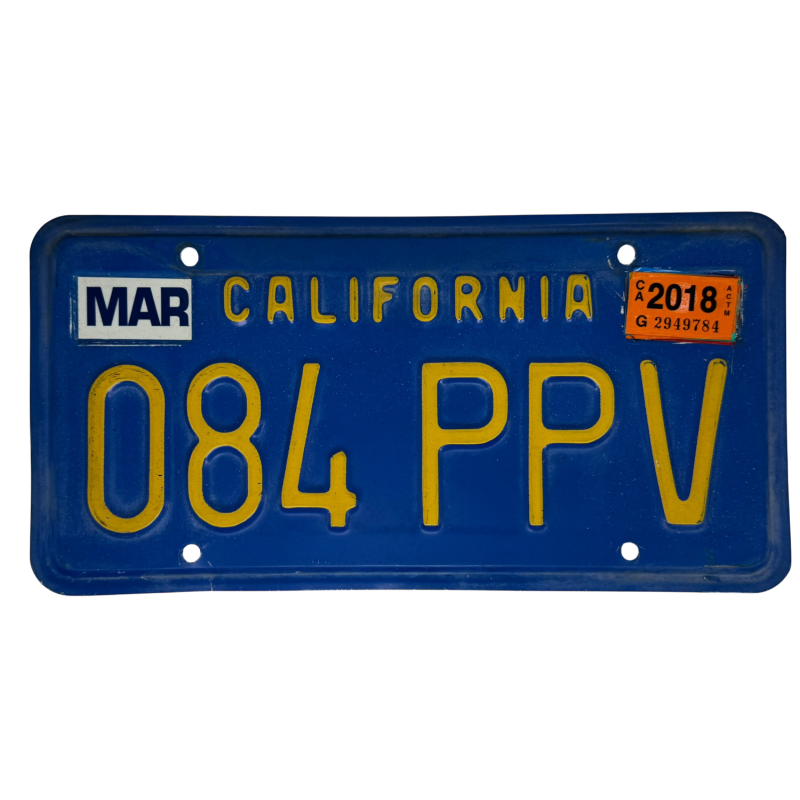 Placă de înmatriculare din California