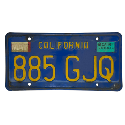 Placă de înmatriculare din California