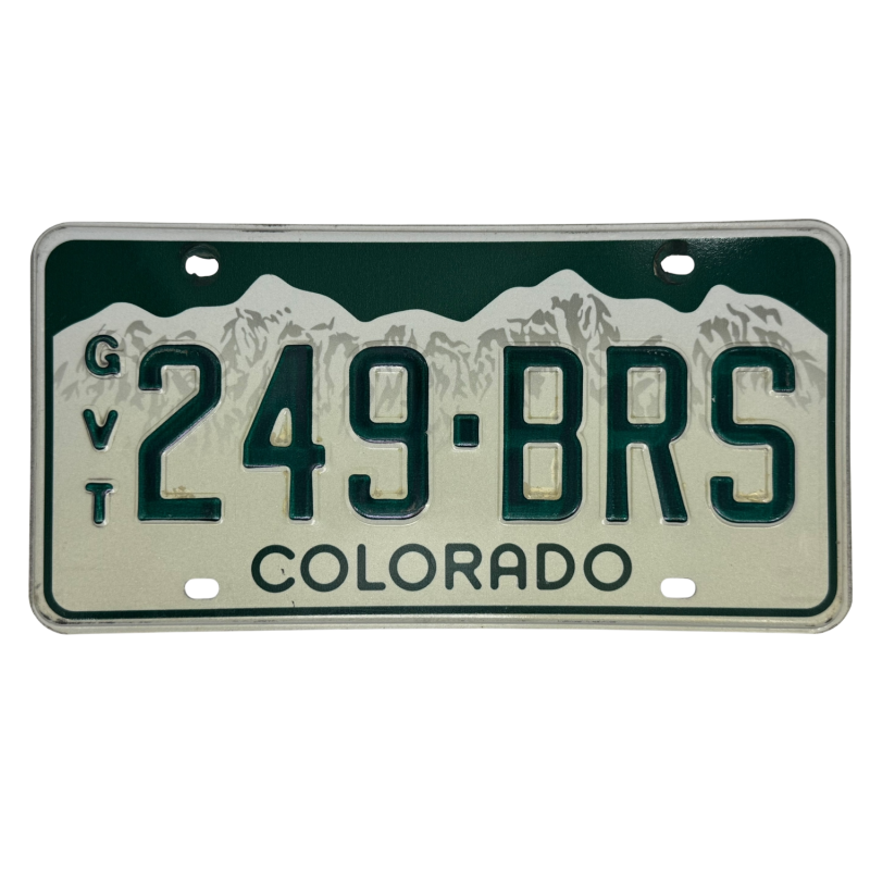 Placă de înmatriculare din Colorado