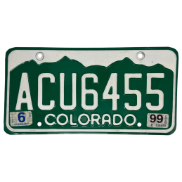 Placă de înmatriculare din Colorado