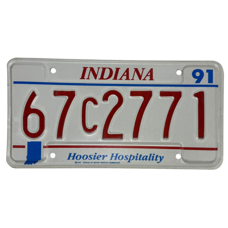Placă de înmatriculare Indiana