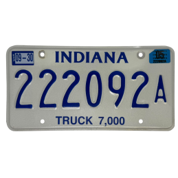 Placă de înmatriculare Indiana