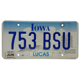 Placă de înmatriculare Iowa
