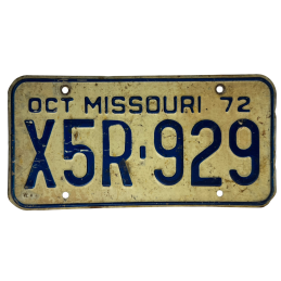 Placă de înmatriculare Missouri