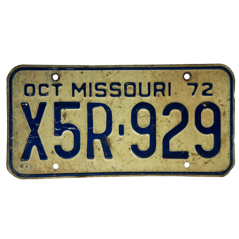 Placă de înmatriculare Missouri