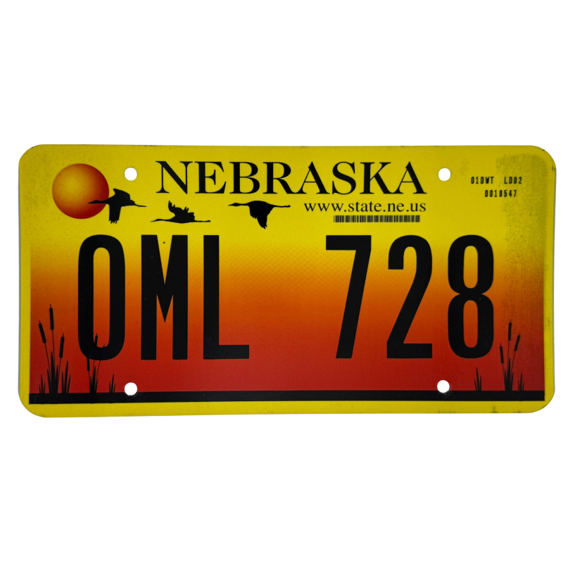 Placă de înmatriculare Nebraska
