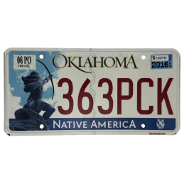 Placă de înmatriculare Oklahoma