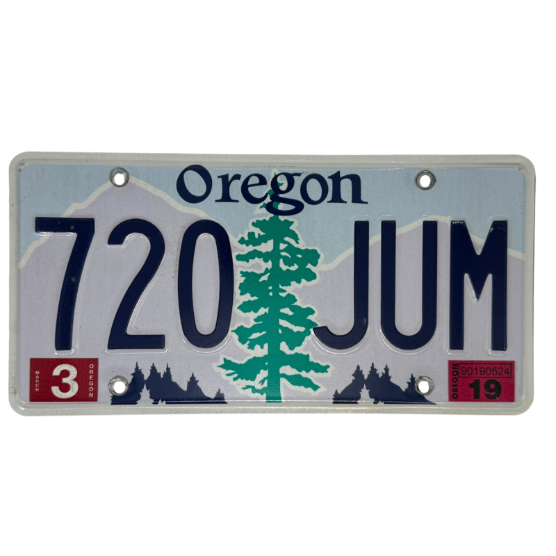 Placă de înmatriculare Oregon