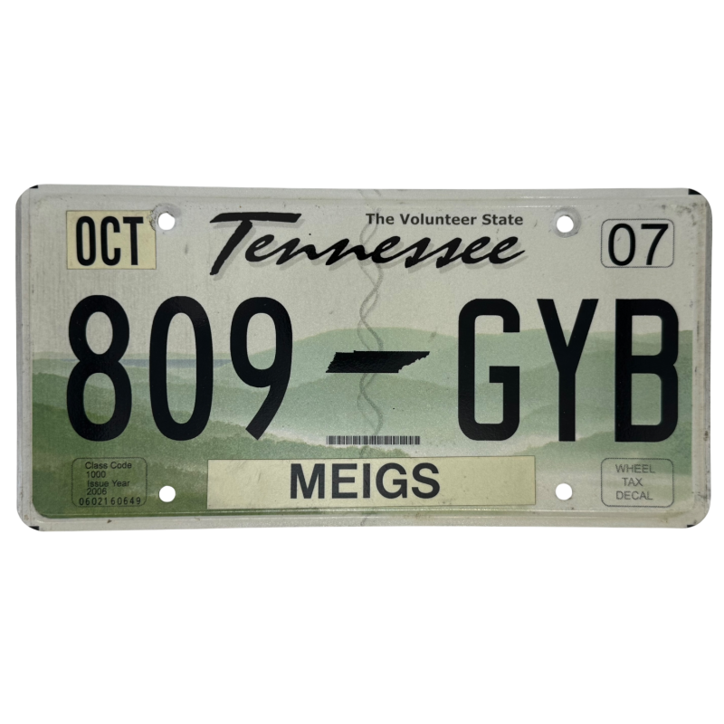 Placă de înmatriculare Tennessee