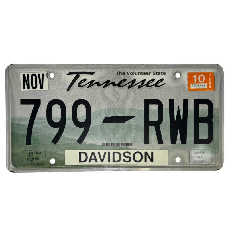 Placă de înmatriculare Tennessee