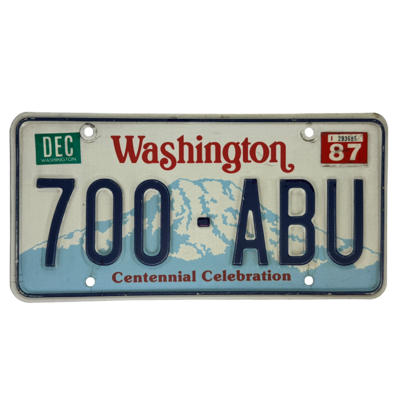Placă de înmatriculare Washington