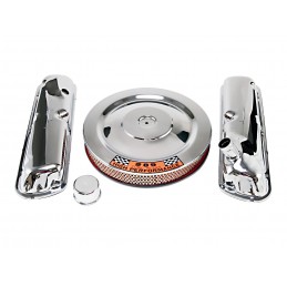 Set capace supape și filtru de aer - crom, Small Block 289 64-73