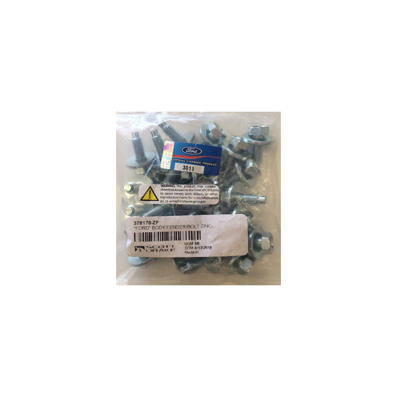 Fender și corp șuruburi "Ford" 25 bucăți din oțel inoxidabil 1/2" cheie