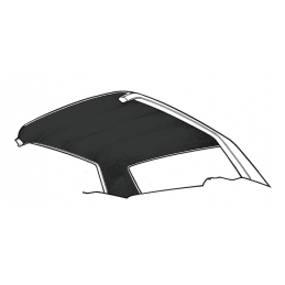Căptușeală - conformă cu originalul - Fastback/ negru 65-68