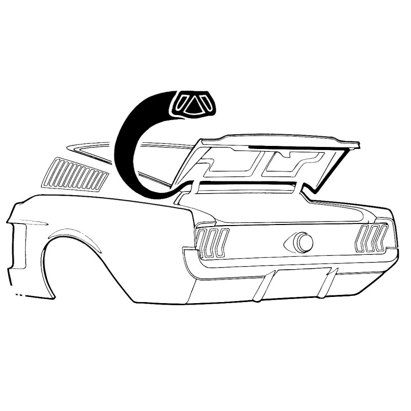 Garnitura portbagaj, Fastback 67-68 Garnitura portbagaj, Fastback 67-68