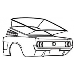 Garnitura geamului spate, Fastback 65-66