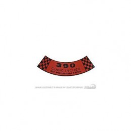 Sticker filtru aer - 390 4V premium fuel 67-69