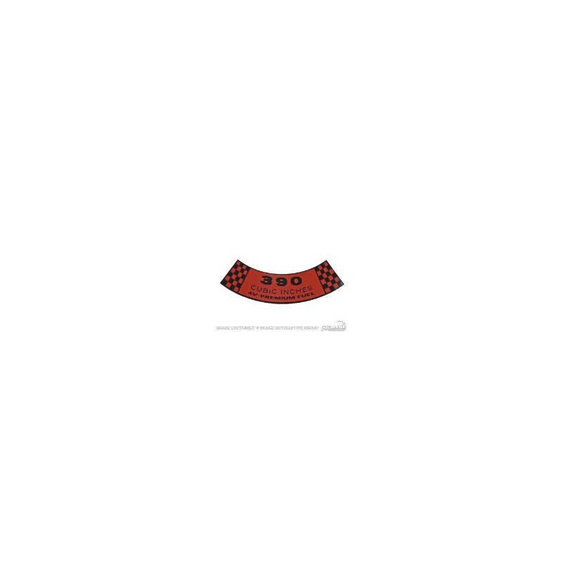 Sticker filtru aer - 390 4V premium fuel 67-69 Sticker filtru aer - 390 4V premium fuel 67-69