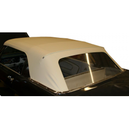 Acoperiș cabrio cu sticlă, alb, 64-66